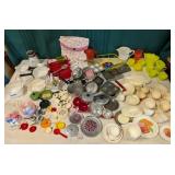 Vintage Plastic & Metal Toy Dishes