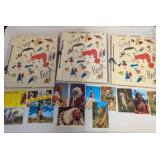 3 Scrapbook Albums Post Cards
