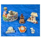 Porcelain Planter, Figurines