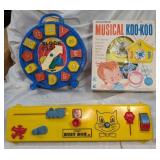 Vintage Crib Toys, Clock Toy