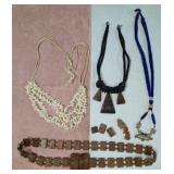 African style Jewelry, wooden belt