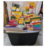 Large Lot Crayons, Coloring Books, Tote