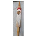 Carved and Painted Santa Rolling Pin