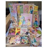 Large Lot Vintage Paper Dolls used
