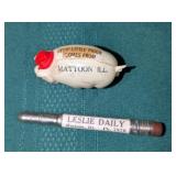 Mattoon Pig, Leslie Daily Bullet Pencil