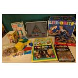 Lite-Brite, Legos, Bristle Blocks
