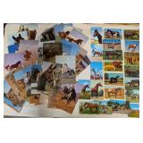 Large Lot Horse Post Cards