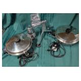 2 Saladmaster Elec Skillets & Processor