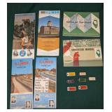 Vintage IL Maps, Mini License Plates