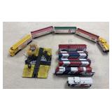 Toy Train Engine, Cars, RR Crossing