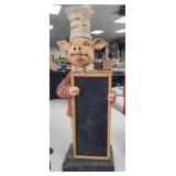 28" Resin Pig Menu Board