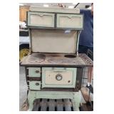 Green & Cream Enamel Cook Stove