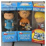3 Cartoon Character Bobble Heads