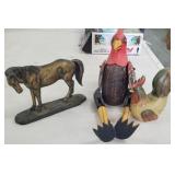 Horse & Chicken Figures