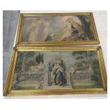 2- Large Frames w/ Religious Canvas