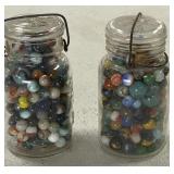 2 Quart Jars of Marbles