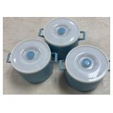 3- 4" Lided Food Storage Containers