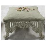 Tapestry Iron Base Foot Stool