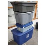 4 Storage Totes w/ Lids