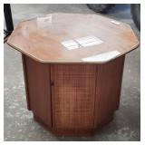 27" Octagon Lamp Table w/ Storage
