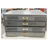 17 1/2" x 22" Metal Button Cabinet