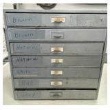 17 1/2" x 22" Metal Button Cabinet