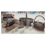 Wicker Baskets & Apothecary Bottles
