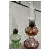 2 Miniature Oil Lamps