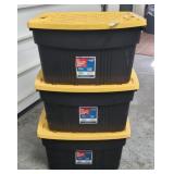 3- 21gal Totes w/ Lids