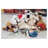 Large Lot of Plush Animals