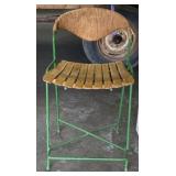 Unusual Metal & Wood Stool