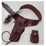 Triple K Leather Gun Belt & Holster
