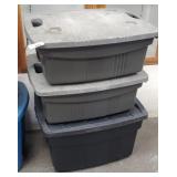 3 Storage Totes w/ Lids