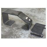 Acrylic Shoe Stand & Metal Platform