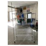 83" Tall Rolling Metal Shelf
