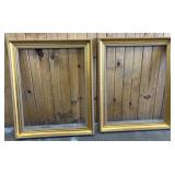 2- Gold Toned Wood Picture Frames