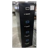 4 Drawer Black Steel File Cabinet