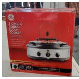 New 3 Compartment Slow Cooker