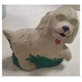 Concrete Painted Dog Statue