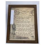 Framed Frettin Poem