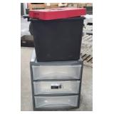 3 Drawer Plastic Storage Box & Tool Tote