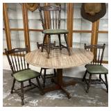 Center Pedestal  Table & 4 Chairs