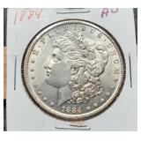 1884 Morgan Silver Dollar AU