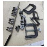 C-Clamps and Allen Head 3/8" Sockets