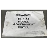 Drawings Of The 1911-A1 Goverment Pistol
