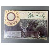 20 rnds Weatherby .270 WBY Mag Ammo