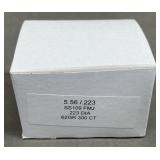 300ct Hornady 5.56/.223 cal 62 gr FMJ Bullets