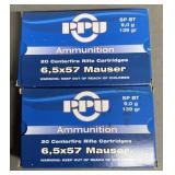 39 rnds PPU 6.5x57 Mauser Ammo