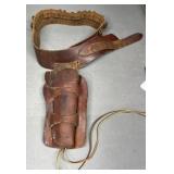 Brown Leather Gun Belt & Holster