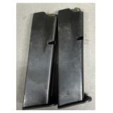 2 - Unknown 9mm Pistol Magazines